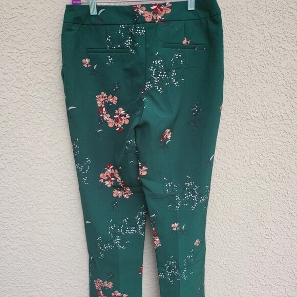 Carolina Belle Women's Montreal Floral Green Stretch Pants Size 10 - Picture 4 of 5